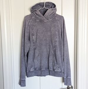Lululemon Washed Blue Scuba Pullover Hoodie sz 10